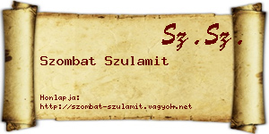 Szombat Szulamit névjegykártya